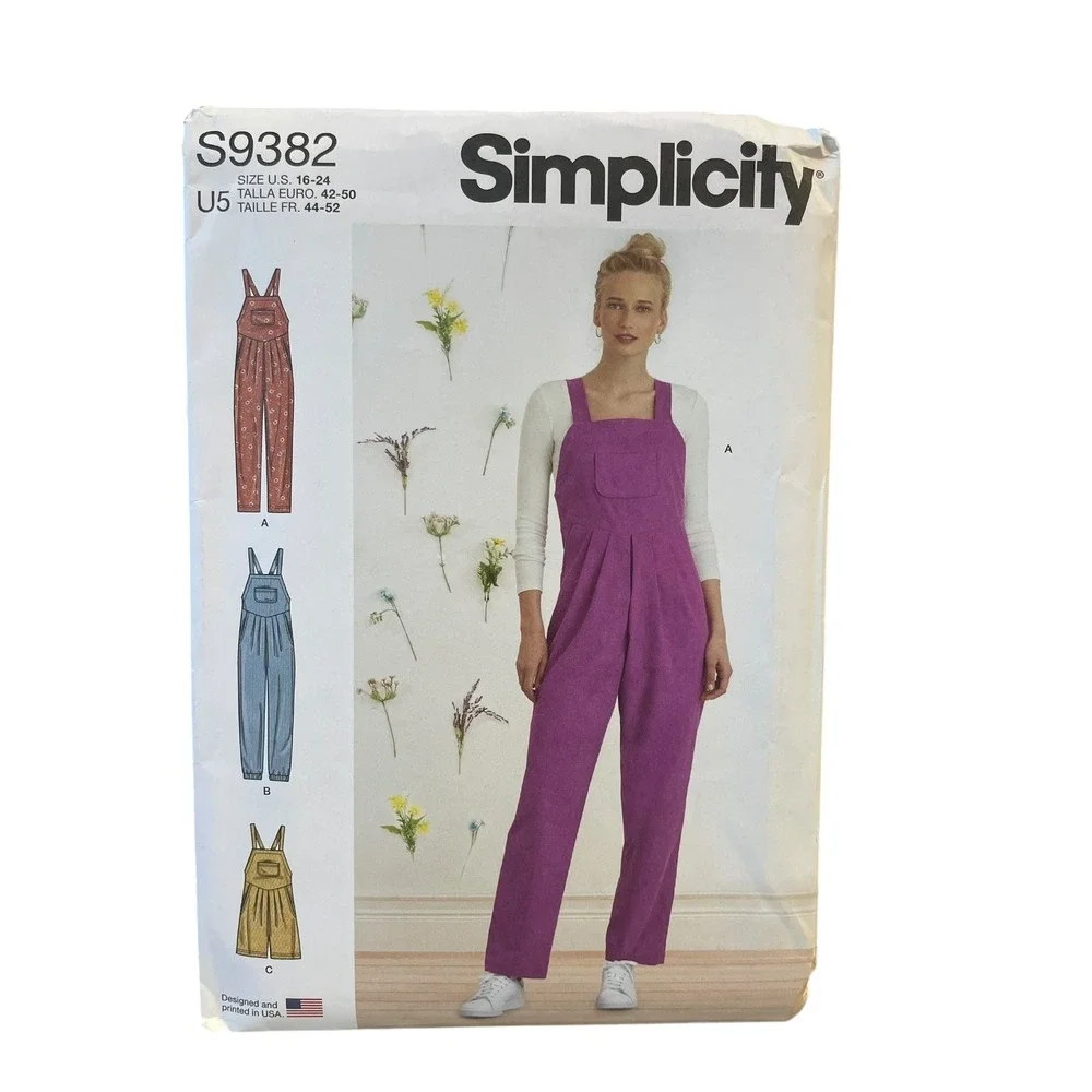 Simplicity S9382 Misses Overall Jumpsuit Romper US 16-24 Modern Fashion